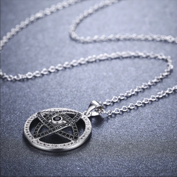 CZ Crystal Silver Adjustable Necklace NEW - Picture 6 of 6